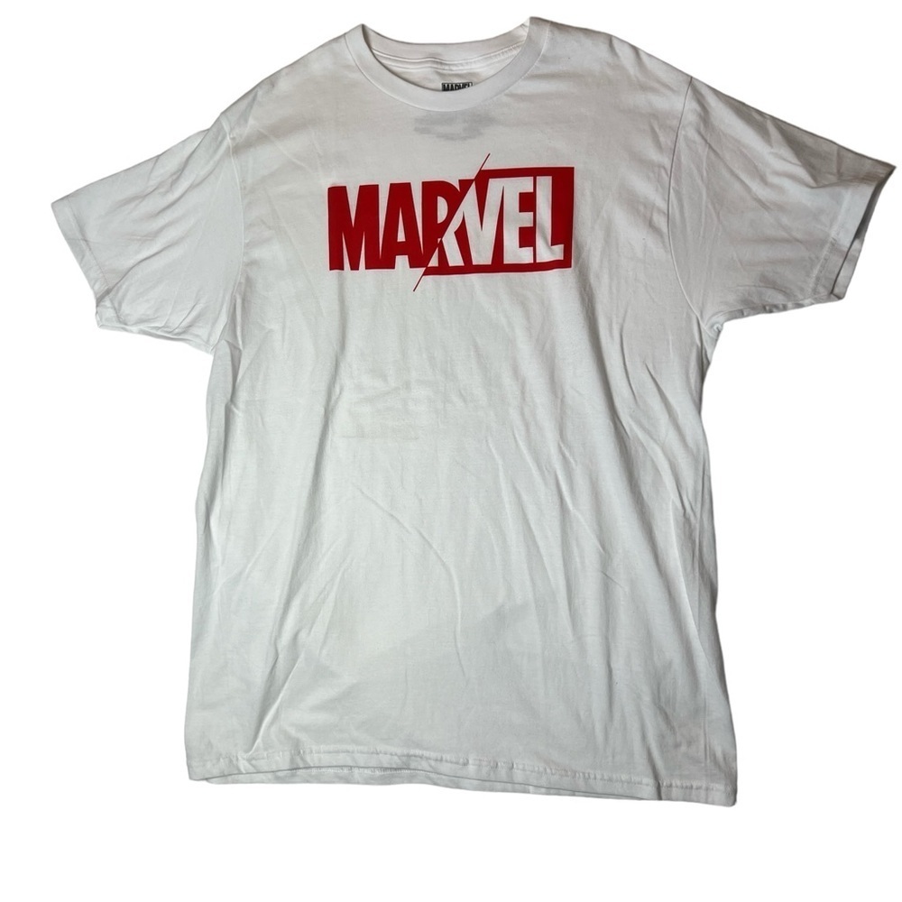 Marvel Logo Graphic T-Shirt for Men in White Size Large​​​​